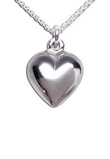 exquisite small puff heart baby charm necklace